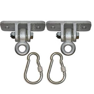 2 Heavy Duty Ductile Iron Swing Hangers for Wooden Sets Includes 2 Snap Hooks