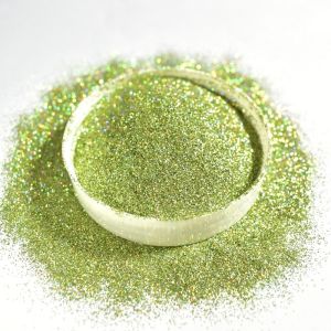 Laser Iridescent Green chunky Solvent Resistant Glitter Eco Friendly For Body