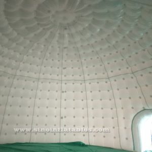 12m Giant Blow Up Hot Seal White Inflatable Igloo Dome Tent With 0.6mm Pvc
