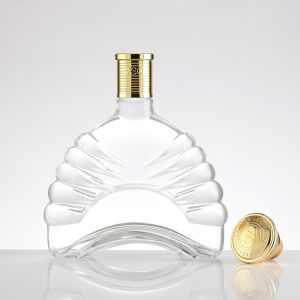 Customized Transparent Liquor Bottles for Brandy Industrial Beverage Custom Make