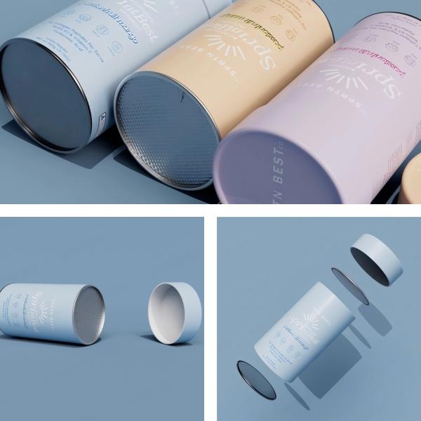 Biodegradable natural empty collagen powder packaging can be customized cans for food