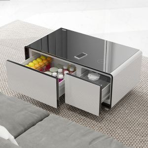 Customized Smart Coffee Table with Refrigerated Freezer Drawer and Wireless