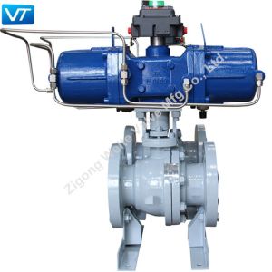 Cheap 4&quot; WCB Pneumatic Operated Ball Valve F316 STL Seat Class 300 for sale