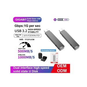 Custom Made Portable Type C Solid State Drive Sk USB 3.2 Flash Drive