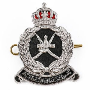 Cheap Customized 0.23 inch Army Uniform Badges Oman Metal Cap Badges for sale