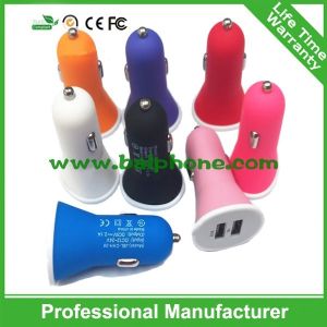 HOT 2.1A output micro usb car charger for samsung /blackberry Dual usb car