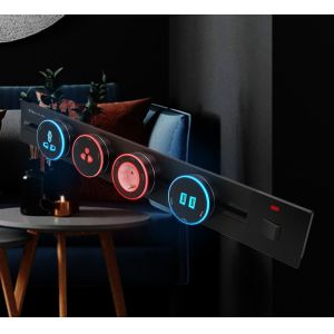 Mounted in table wall switch removable power and data outlet power rack socket