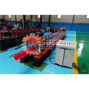 Low Noise Roof Ridge Cap Roll Forming Machine With Single Chain Transmission