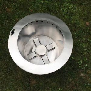 13 Inch Double Wall Smokeless Stainless Steel Fire Pit 15.5 Inch Portable