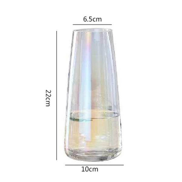 Custom Logo Flowers 10cm Decorative Clear Glass Vases