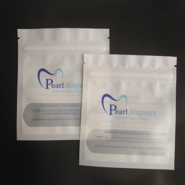 Quality MOPP PE Clear Aligners Plastic Pouches Packaging Three Side Seal Vmpet wholesale