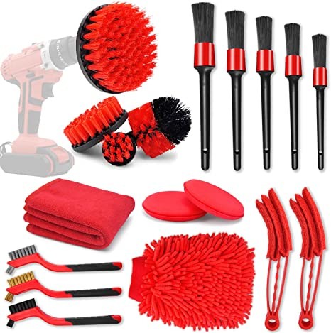 Quality 18 Pcs PP Car Cleaning Tools Kit With Car Detailing Brush wholesale