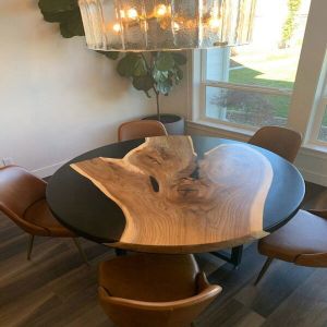 Epoxy Resin Dining Table And Chairs Oak Oval Luxury Dining Room Tables And