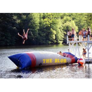 Crazy Inflatable Water Trampolines / Inflatable Water Pillow For Jumping