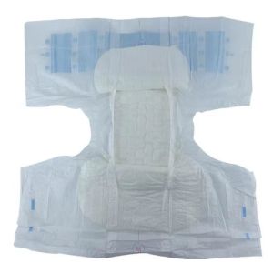 Unisex Adult Diaper with Wetness Indicator and Gathered Leg Cuffs