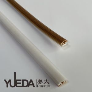 Cheap Two Color PVC Plastic Profiles Wood Grain Plastic Extrusion Shapes Impact Resistance for sale