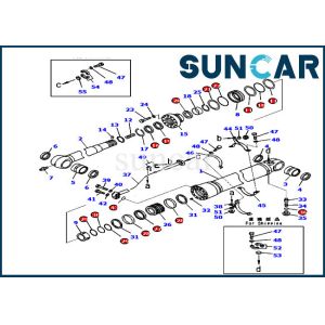 PC220-8M0 PC240LC-10 707-99-59430 Komatsu Arm Cylinder Seal Kit 7079959430 Excavator Service Kit