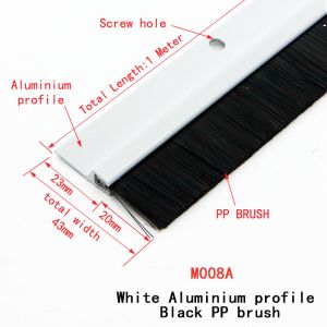 Wooden Door Bottom Brush Sweep Wind Proof Block Insects