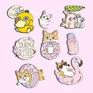 Custom Glitter Anime Cartoon Metal Lapel Badges Soft Enamel Color