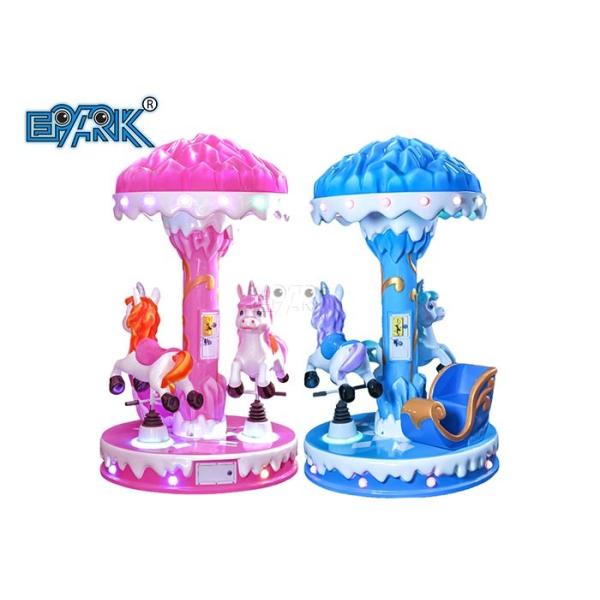 Quality 120KG Ice And Snow 3 Seat Horse Carousel Kiddie Ride For Amusement wholesale
