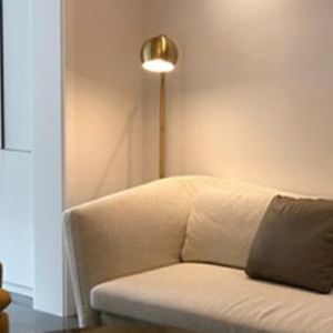 Gold Floor Lamp Modern E27 Standing Lamp Corner Light Reading Light Plated Brass