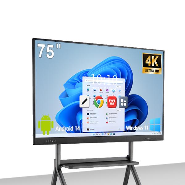 Qtenboard 65 75 86 4k Interactive Smart Board 4gb Ram 32gb Rom Android 11
