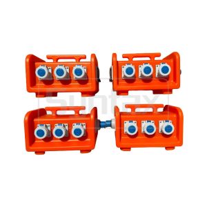 Syntax MS7 Single Phase 16A HDPE Portable Distribution Box IP67 With Breakers