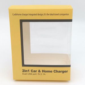 Eco Friendly Car Charger Packaging Box Custom Paper Boxes With Clear Window