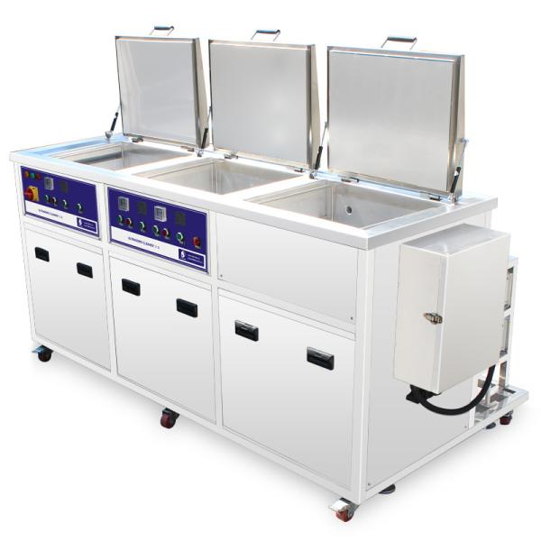 Quality Three Tanks 77l 3000w Heated Ultrasonic Cleaners Precise Parts Cleaning Rinsing Drying wholesale