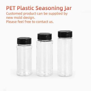 100Ml Plastic Spice Bottles Herbs Powders Seasoning Shaker Containers
