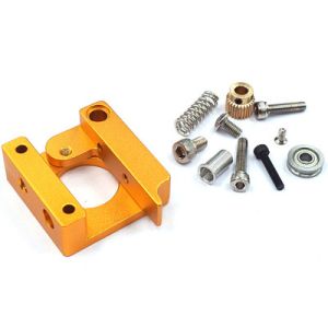 Gold Aluminum Alloy 3D Print MK8 Extruder Bracket 1.75 Left Right
