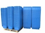 wholesale plastic nested and stacked hinged container with lid fruit box crates