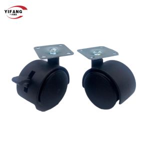 Cheap Custom Made 2 Inch Nylon Caster Wheels / Swivel Chair Wheels With Brake for sale