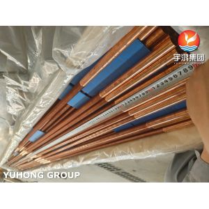 ASTM B111 C12200 Low Fin Tube For Heat Exchanger Condenser Tube Bundle