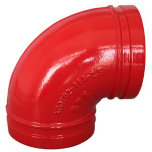 Heavy Ductile Iron Grooved Pipe Fittings 90 Degree Pipe Elbow Electroplated