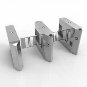 SUS304 Pedestrians Turnstile Access Control Swing RFID Electronic Barrier Gate