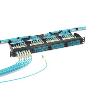 P12LC2X10GMM Fo Patch Panel 12 Port LC/PC Adapter Duplex Panel 24 Fibers OM4