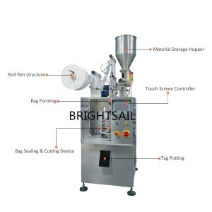 15g Non Woven Fabric Pyramid Tea Bag Machine Accurate Positioning