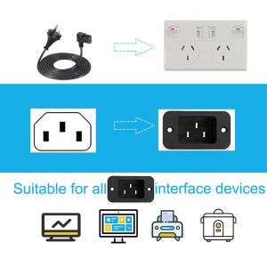 90 Degree Right Angle C13 To SAA 3Pin H05VV-F 3G*0.75mm2 1.2M for PC Monitor