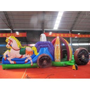 Beautiful Commercial Inflatable Water Slides , Carriage Style Blow Up Water