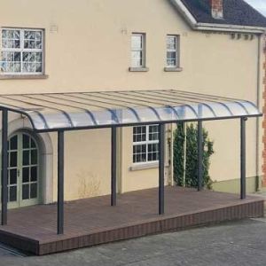 Self Cleaning Polycarbonate Awning with UV Protection and Aluminum Alloy Frame