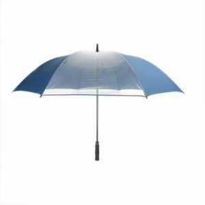 China Personalised Strong Sturdy Rain Umbrellas With 7 Blue Panels And One Clear Panel on sale