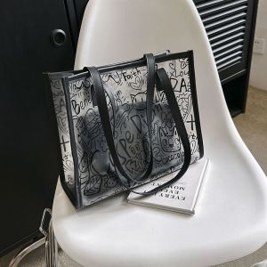 Summer Fashion All-Match Bag Women'S New High-Quality Texture Transparent Tote