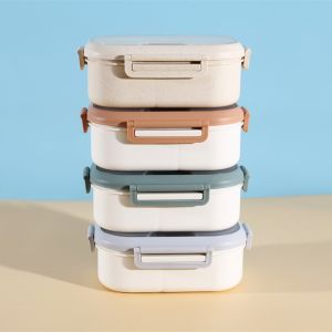 Office Worker Student Microwave Plastic Lunch Boxes With Cutlery