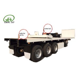 35T Capacity 40ft 3 drum axles Container Shipment Flatbed Semi Truck Trailer