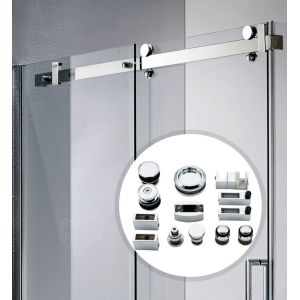 China High Quality Frameless Zinc Alloy Sliding Glass Door Hardware Shower Door Hardware Kit on sale
