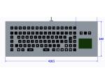 Backlit USB PS/2 Rugged Desktop Metal Keyboard With Function Keys and Touchpad