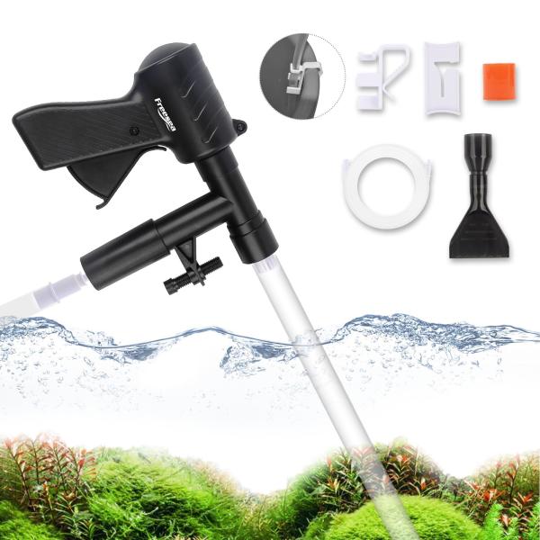 Plastic Fish Tank Gravel Cleaner Aquarium Siphon Vacuum With Algae Scraper Water