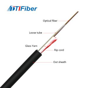 China Indoor Outdoor GJYXFH Fiber Optical Cable With Rip Cord Singlemode Aerial on sale