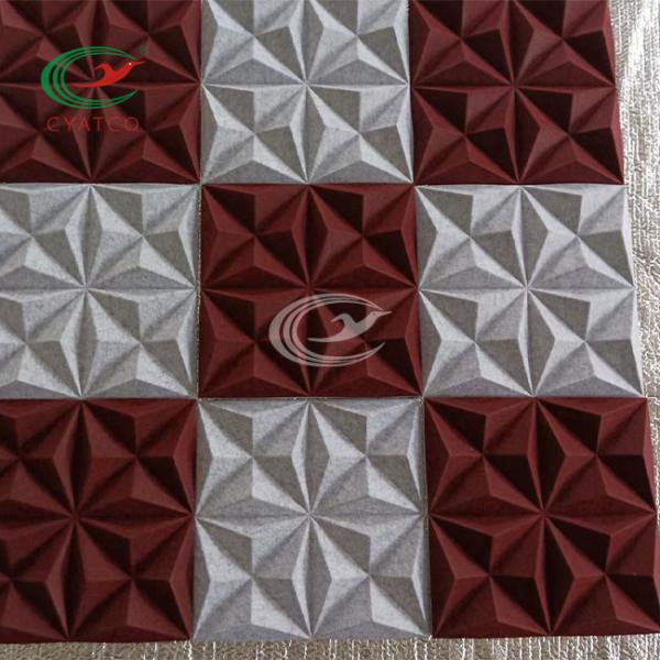 Practical Odorless Polyester Fiber Panel , Mildewproof Acoustic Board Texture